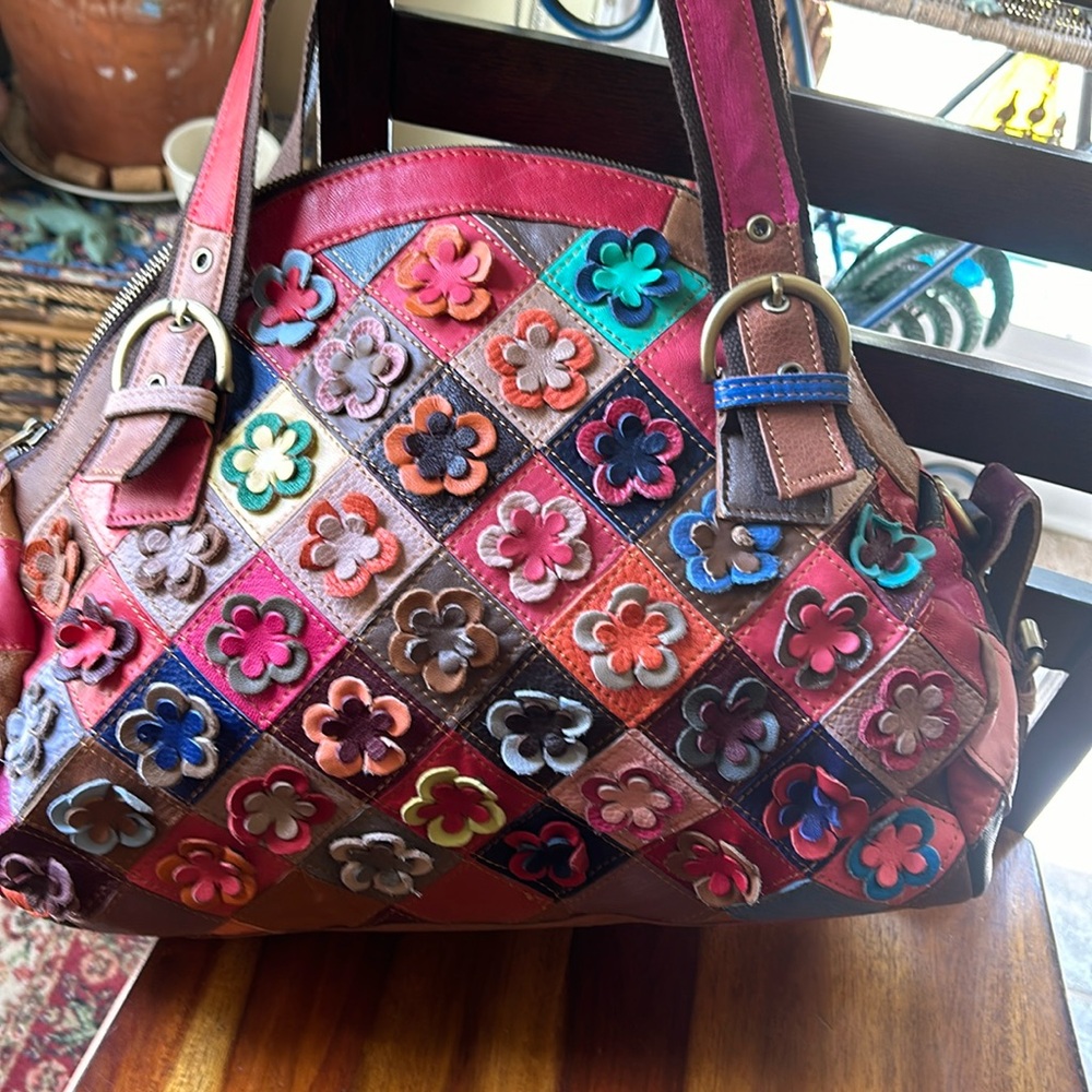 Cool Ameri Patchwork leather hobo bag w x body straps